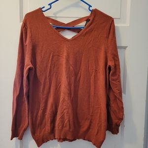 Rust V neck Sweater